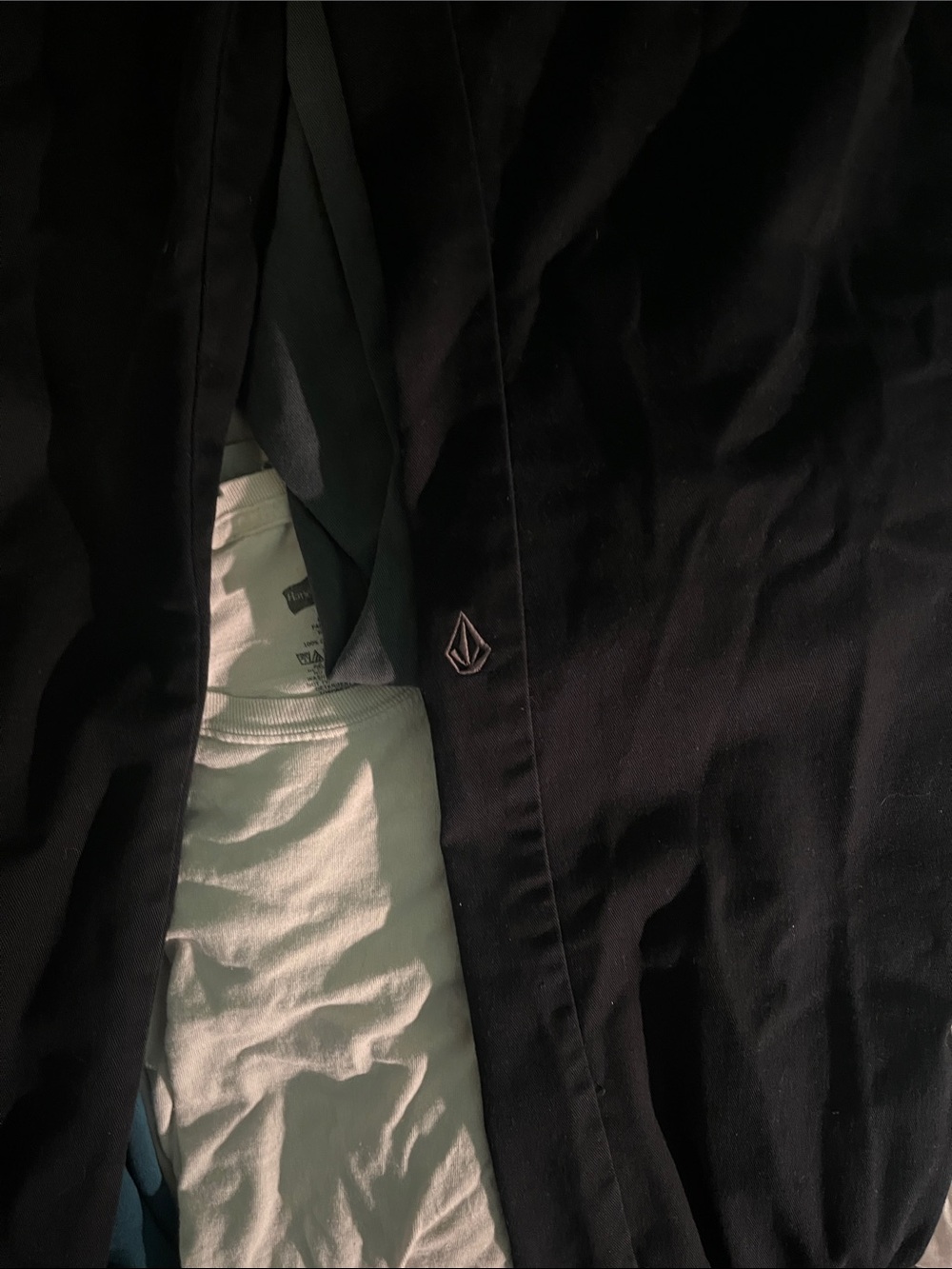 Volcom Black Drawstring Joggers - Picture 2 of 6
